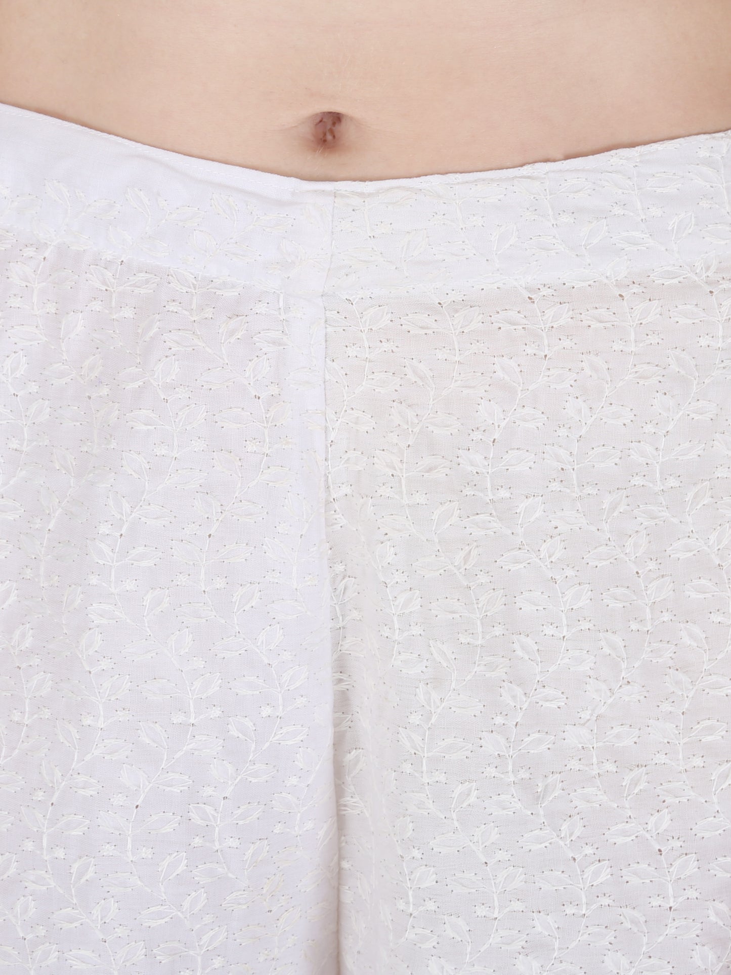 Women's Cotton Embroidered Chikankari Palazzo