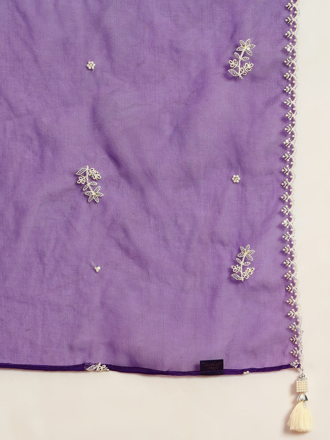 Women's Embroidered Silk Kurta, Pyjama & Dupatta Set