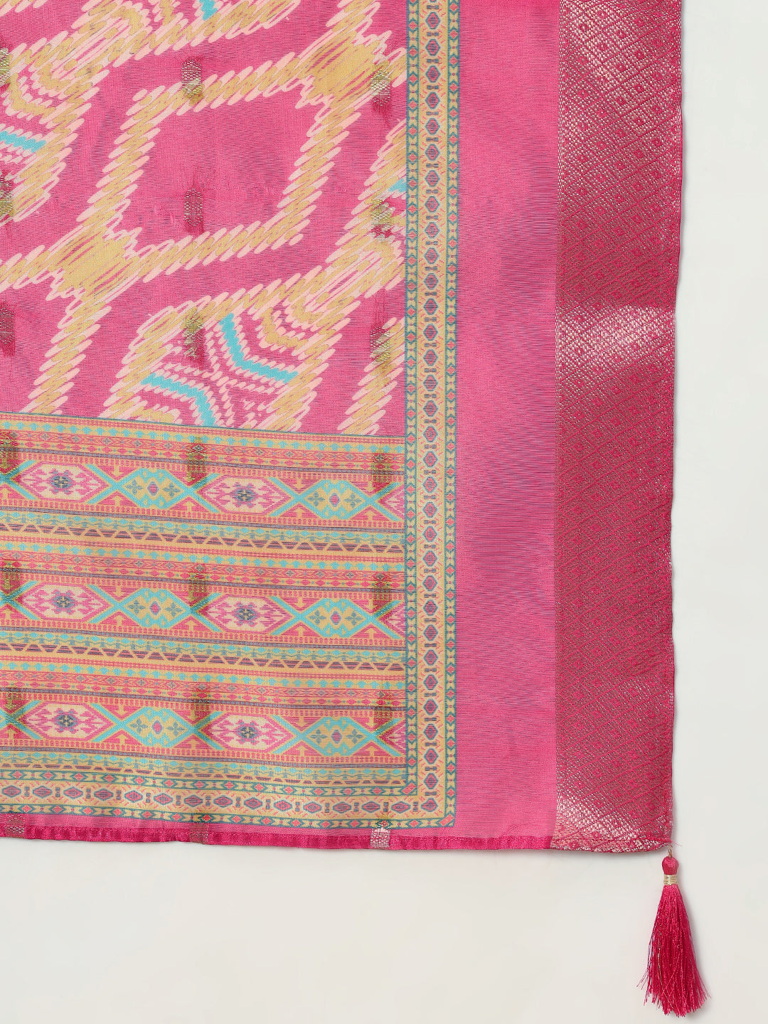Women's Embroidered Silk Kurta, Pyjama & Dupatta Set