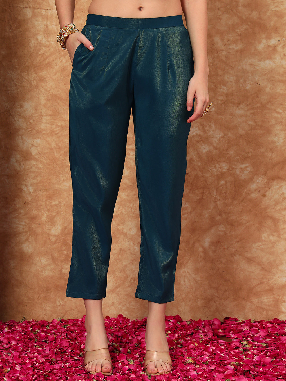 Women's Embroidered Silk  Kurta, Pyjama & Dupatta Set