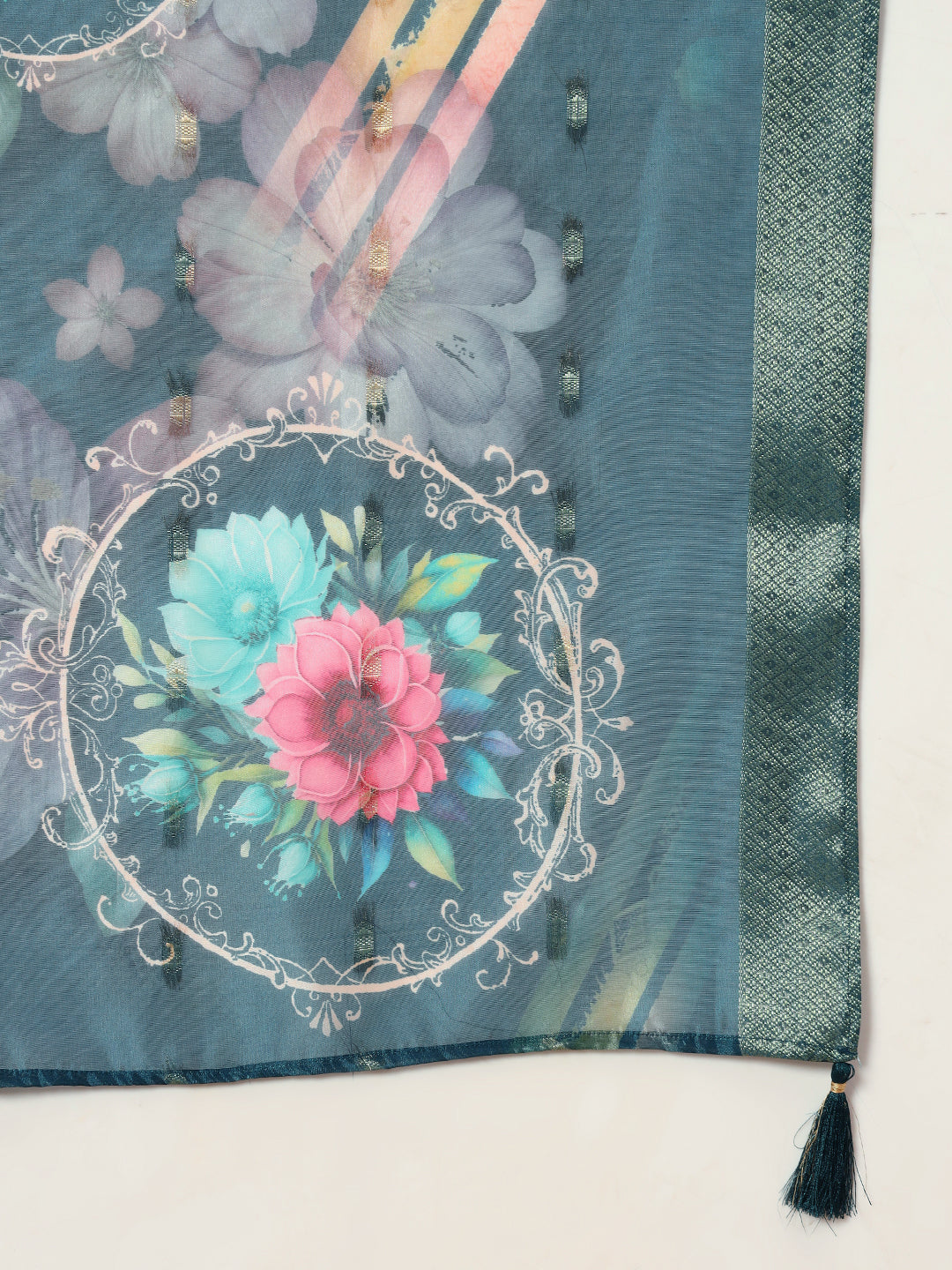 Women's Embroidered Silk  Kurta, Pyjama & Dupatta Set