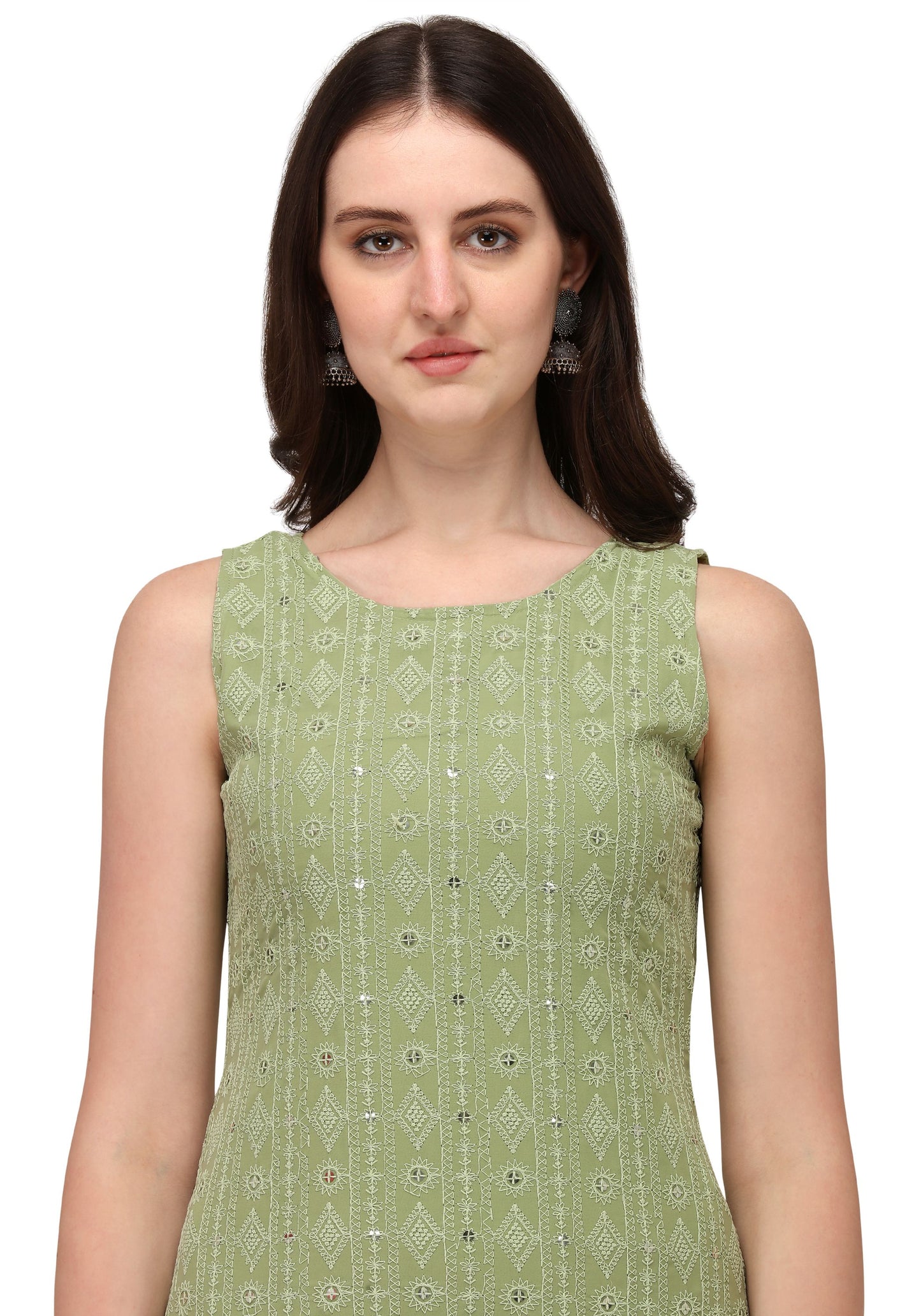 Women's Schiffily Georgette  Kurta and Palazzo Set