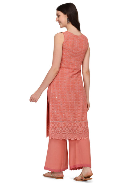 Women's Schiffily Georgette Kurta and Palazzo Set