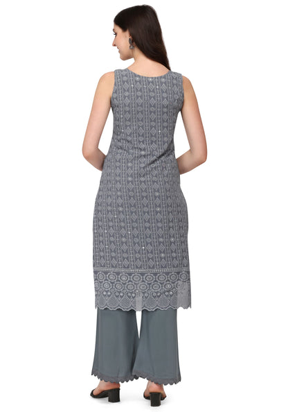 Women's Schiffily Georgette  Kurta and Palazzo Set