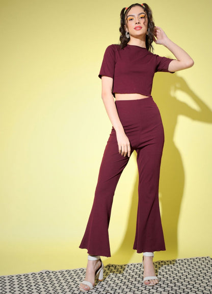 Women's Polyester Bodycon Co-ord Set