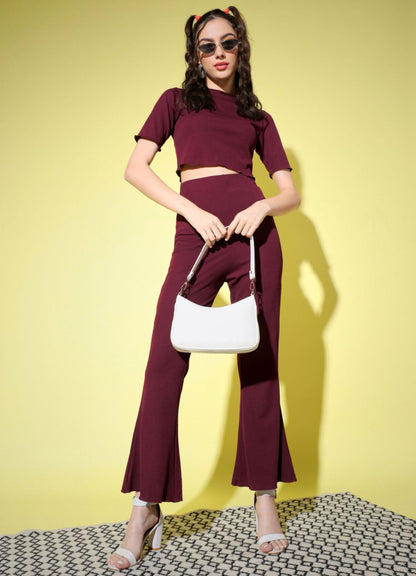 Women's Polyester Bodycon Co-ord Set