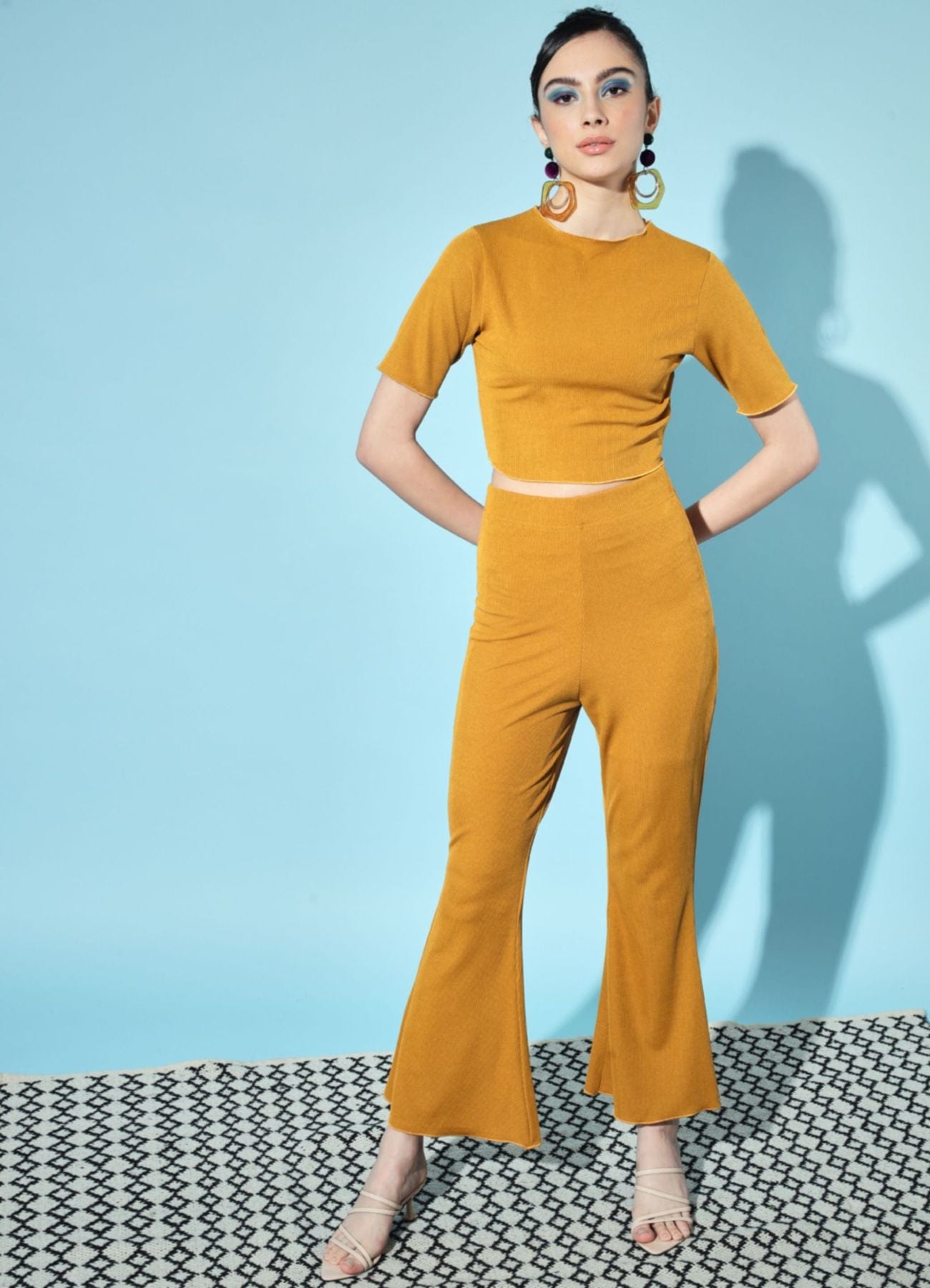 Women's Polyester Bodycon Co-ord Set