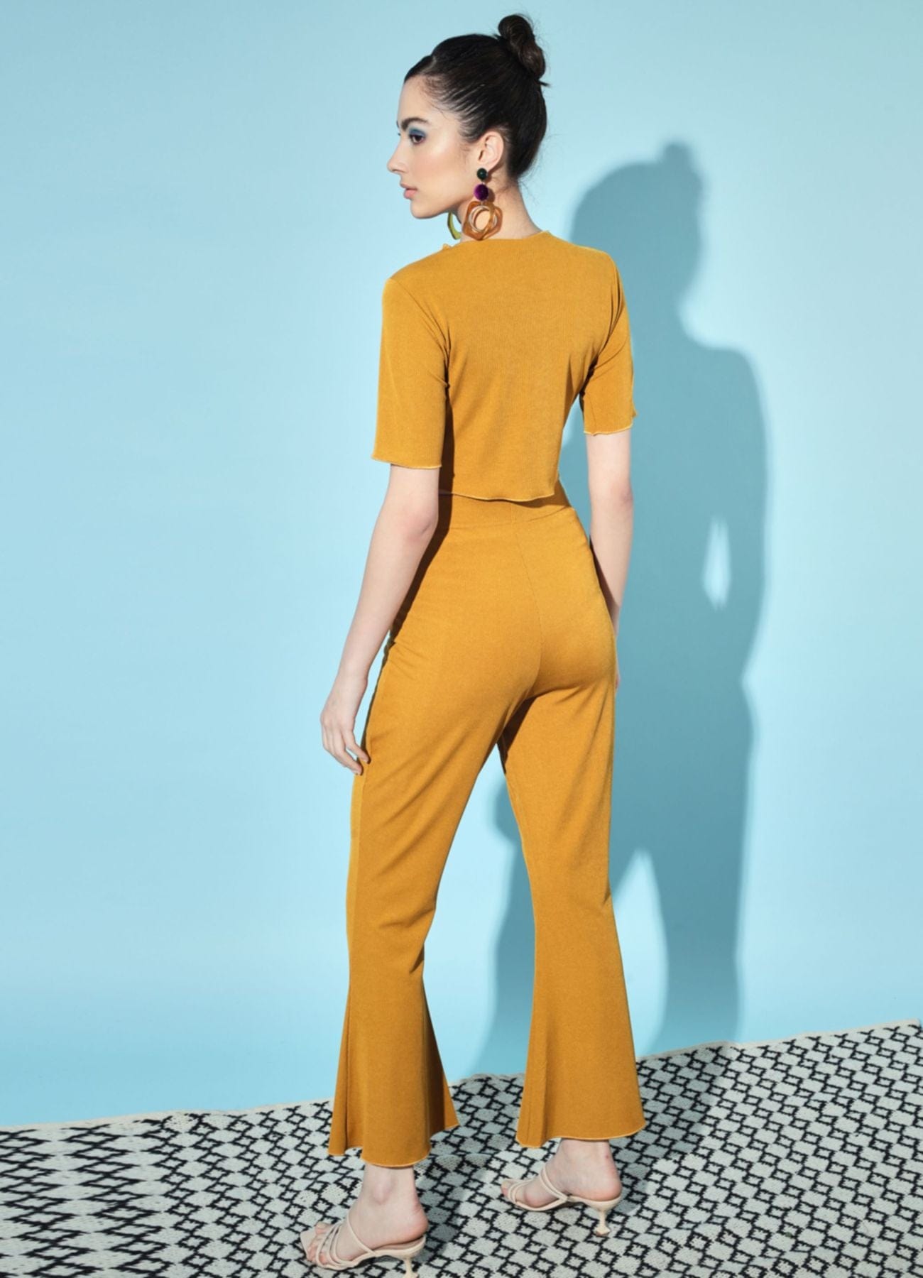 Women's Polyester Bodycon Co-ord Set