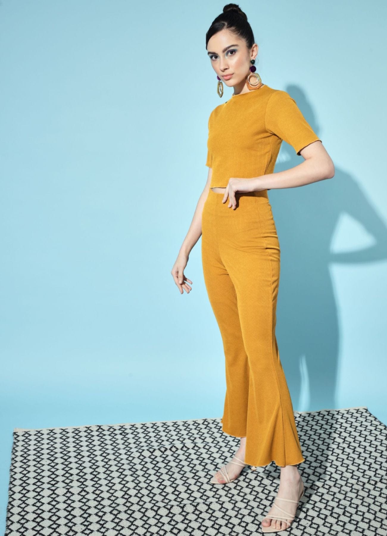 Women's Polyester Bodycon Co-ord Set