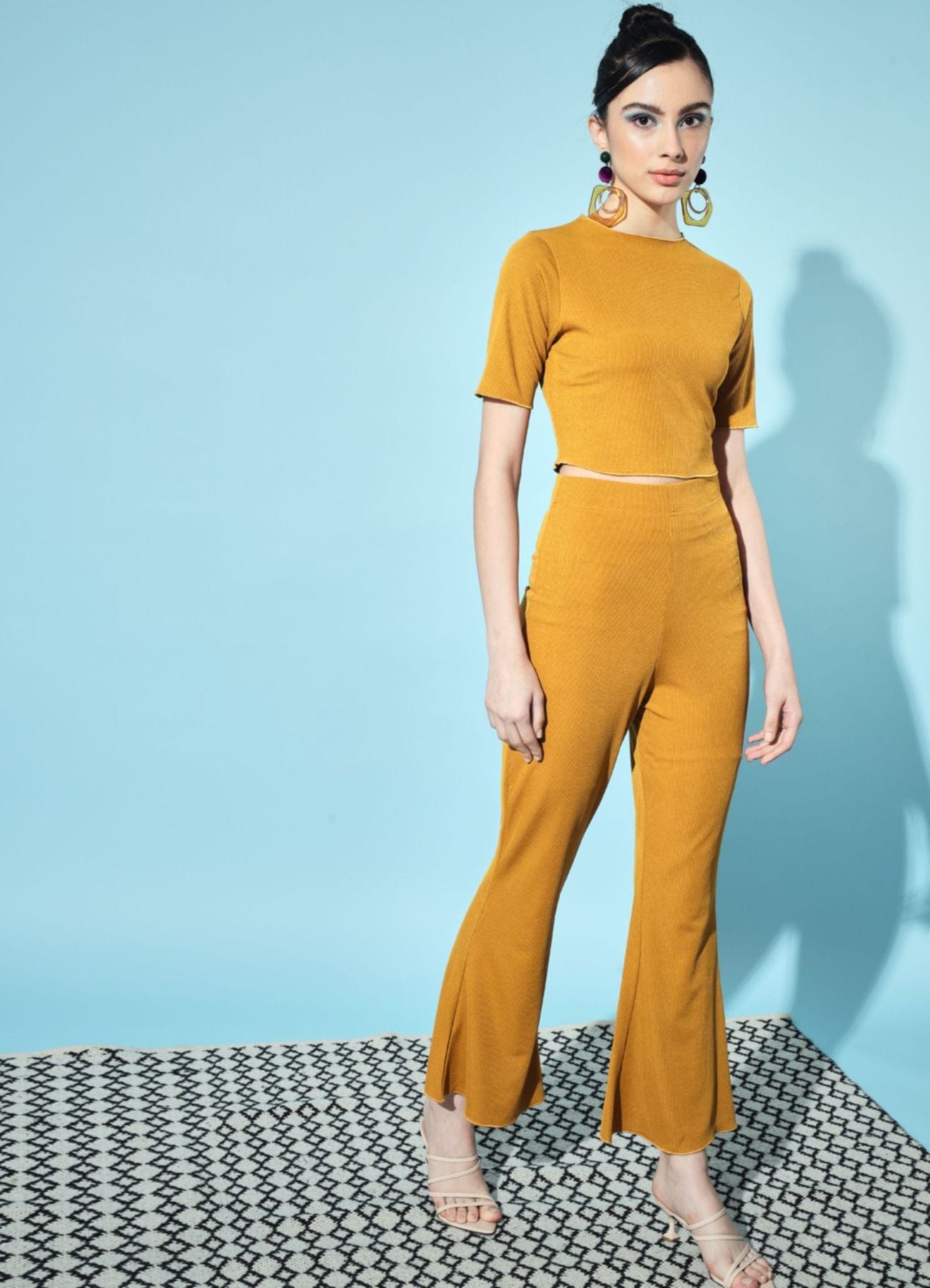 Women's Polyester Bodycon Co-ord Set