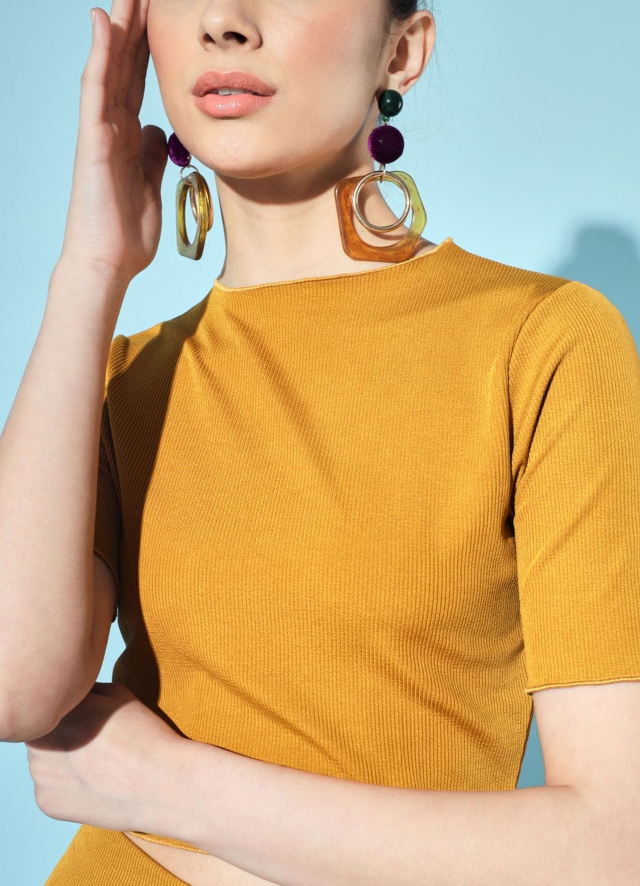 Women's Polyester Bodycon Co-ord Set