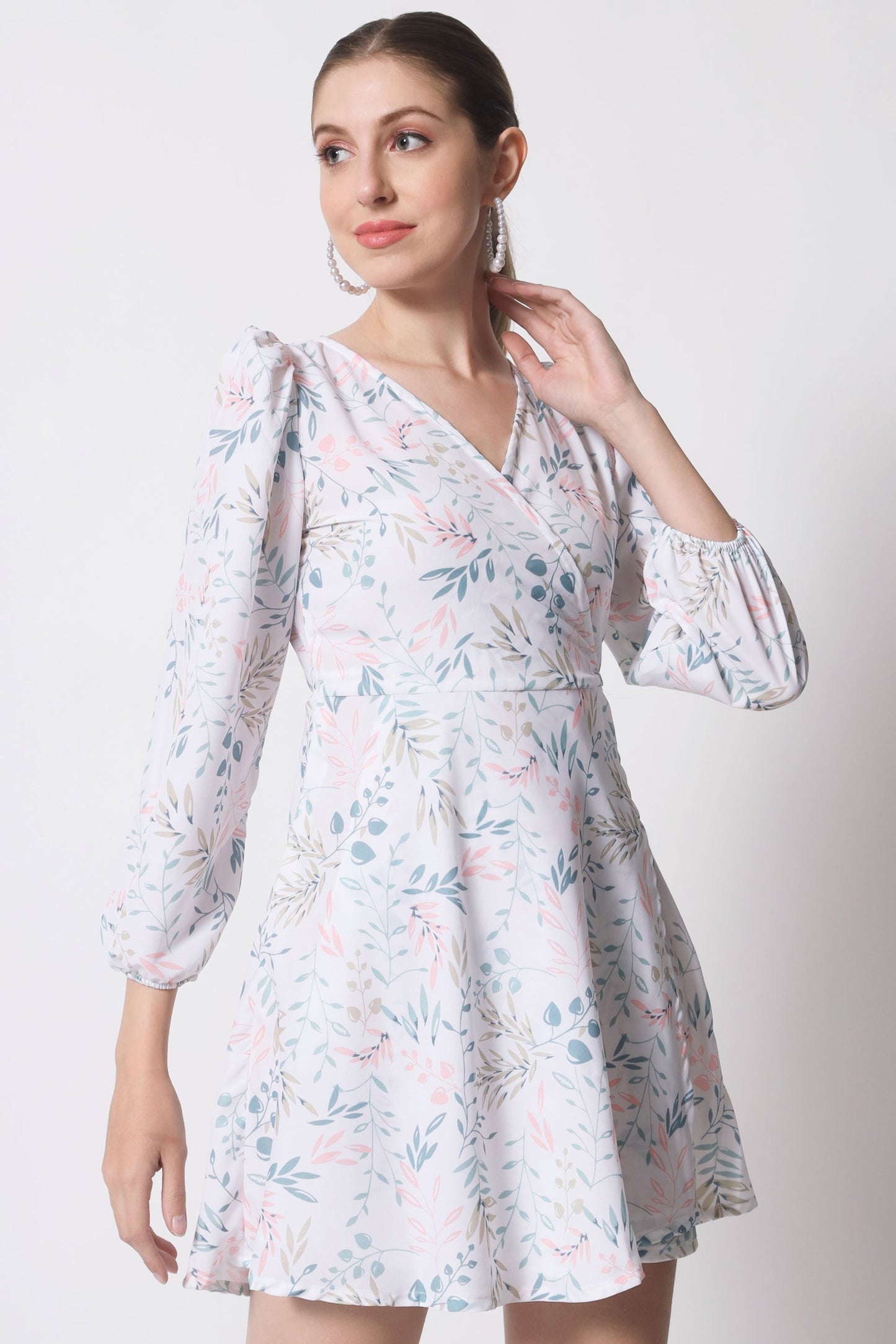 Women's Crepe Fit and Flare Dress