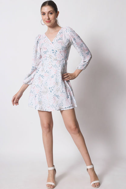 Women's Crepe Fit and Flare Dress