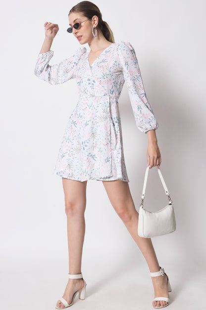 Women's Crepe Fit and Flare Dress