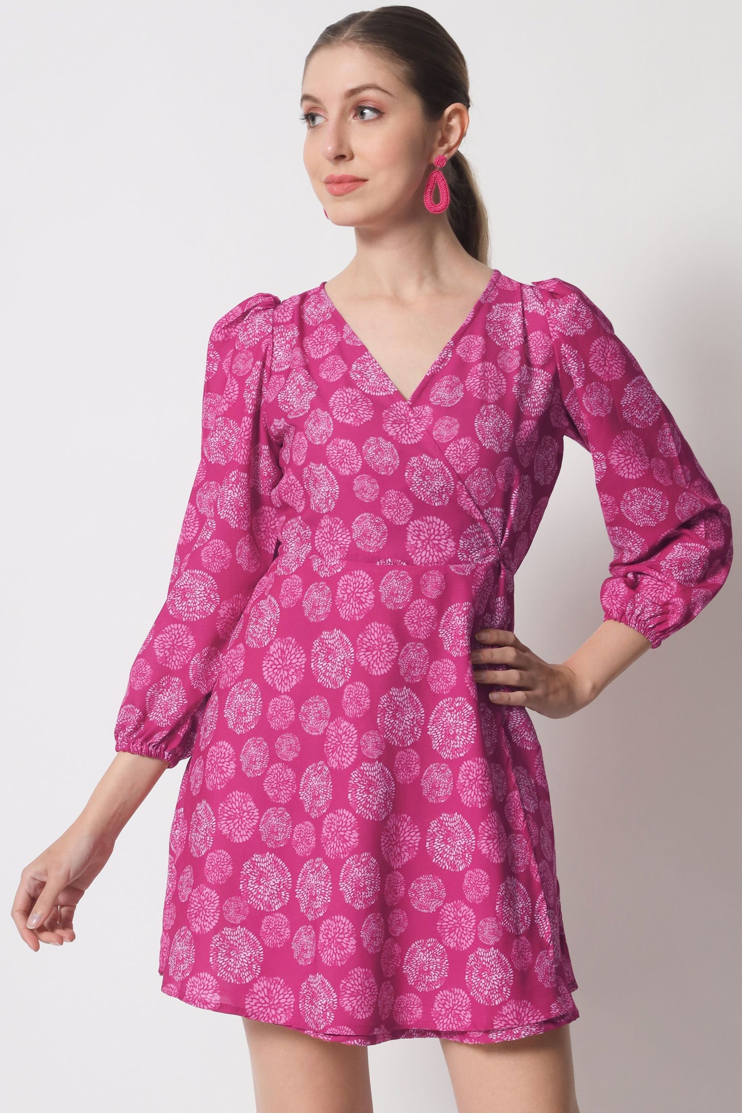 Women's Crepe Fit and Flare Dress