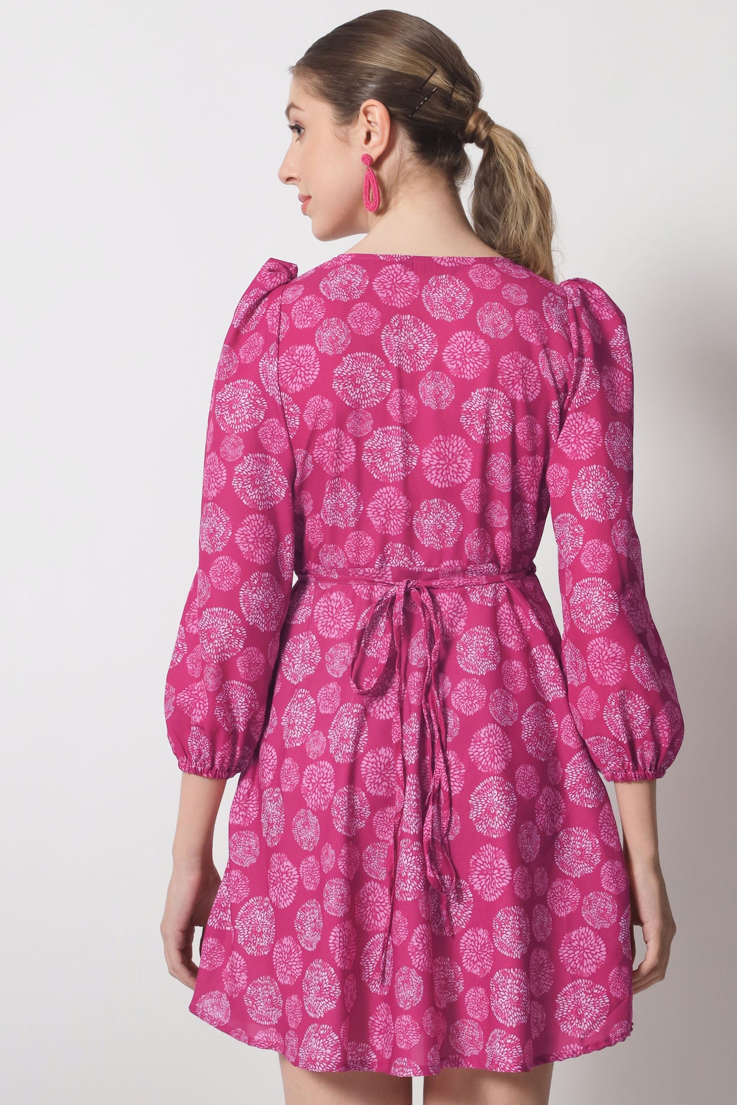 Women's Crepe Fit and Flare Dress