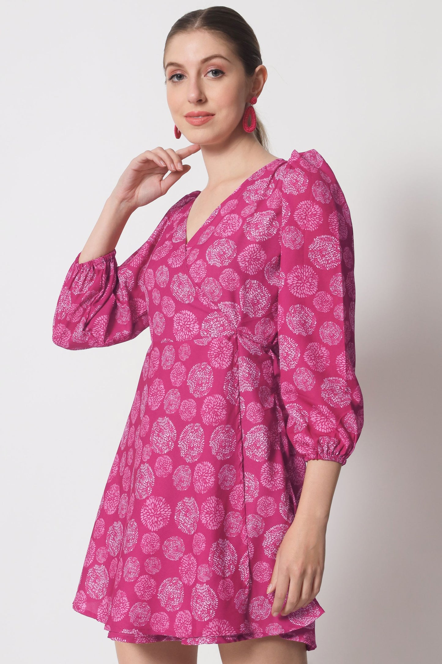 Women's Crepe Fit and Flare Dress