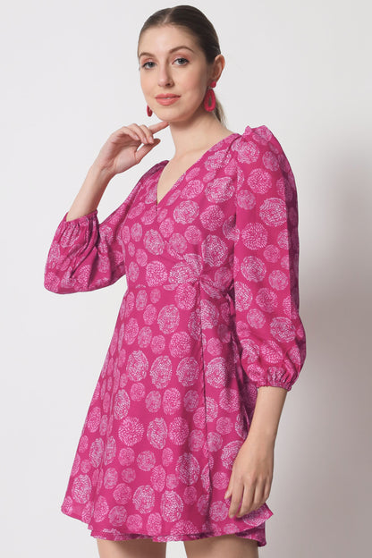 Women's Crepe Fit and Flare Dress