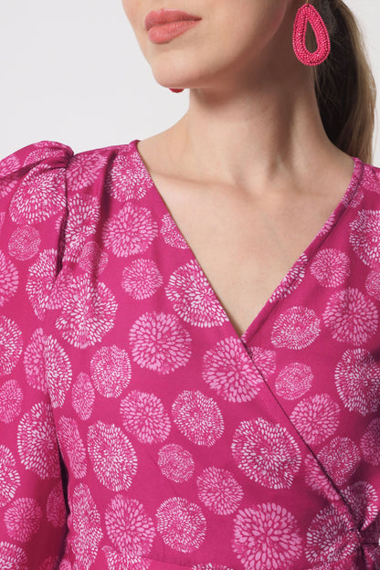 Women's Crepe Fit and Flare Dress