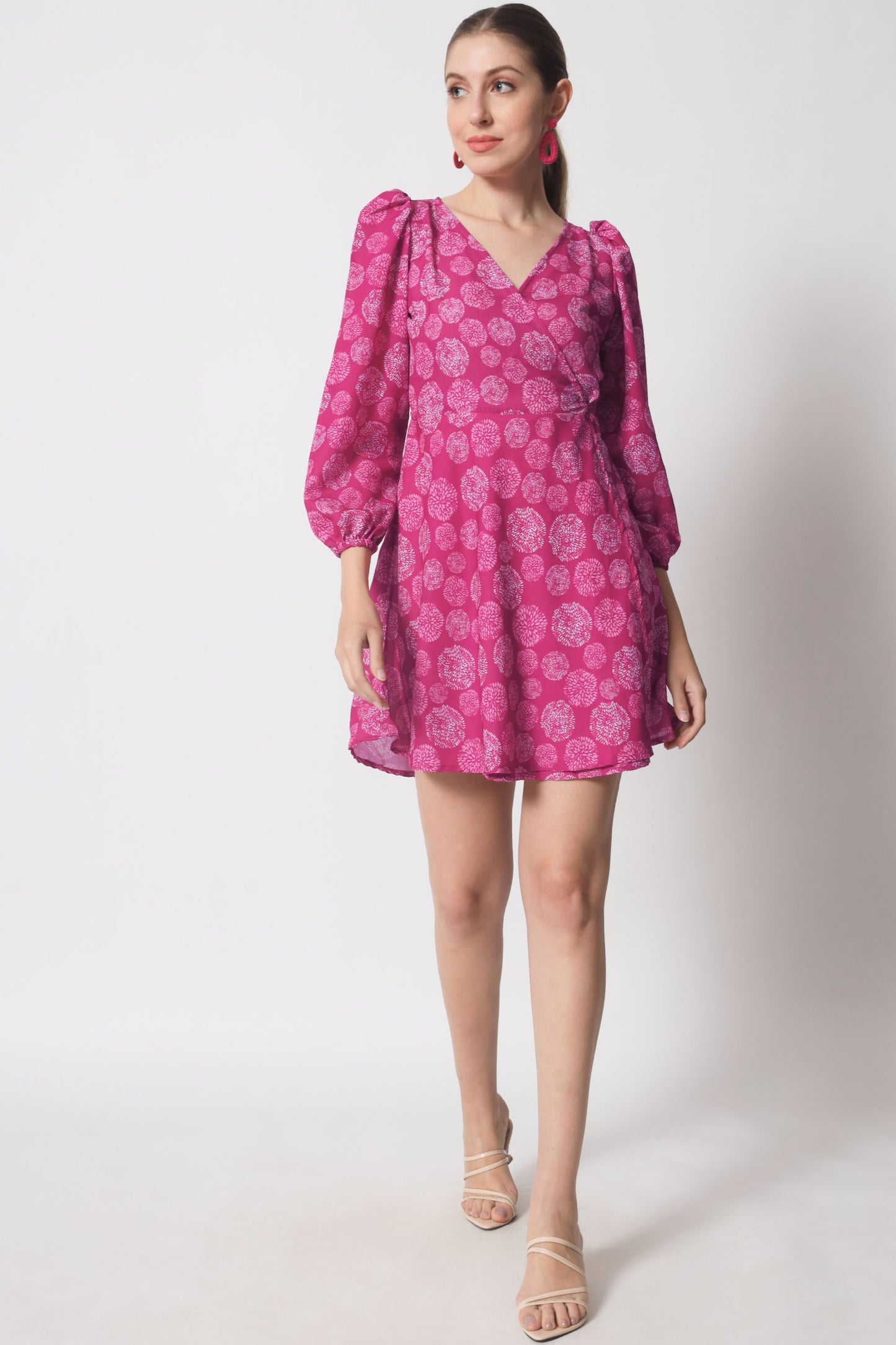 Women's Crepe Fit and Flare Dress