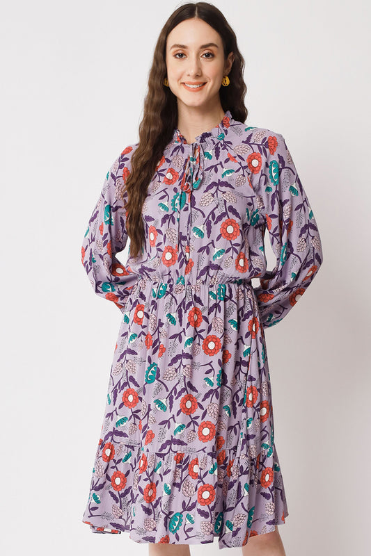 Women's Viscose Flared  Dress
