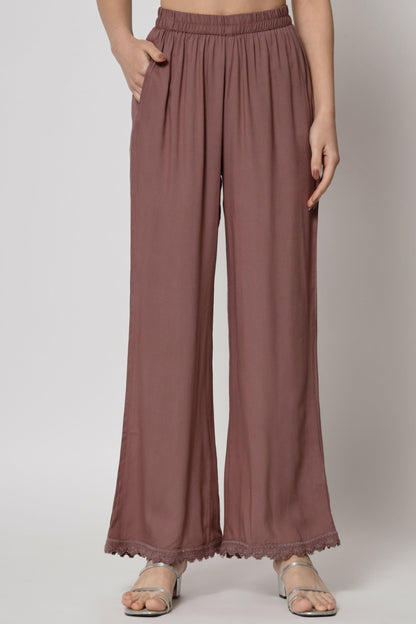 Women's Embroidered Rayon  Kurta Palazzo and Dupatta Set