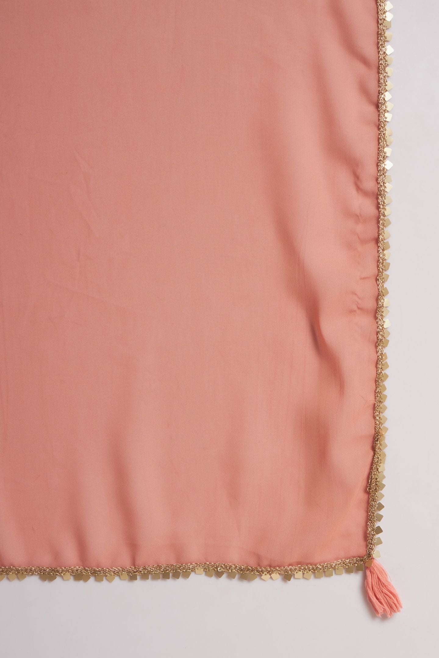 Women's Flamingo Pink Embroidered Georgette Kurta and Sharara Set