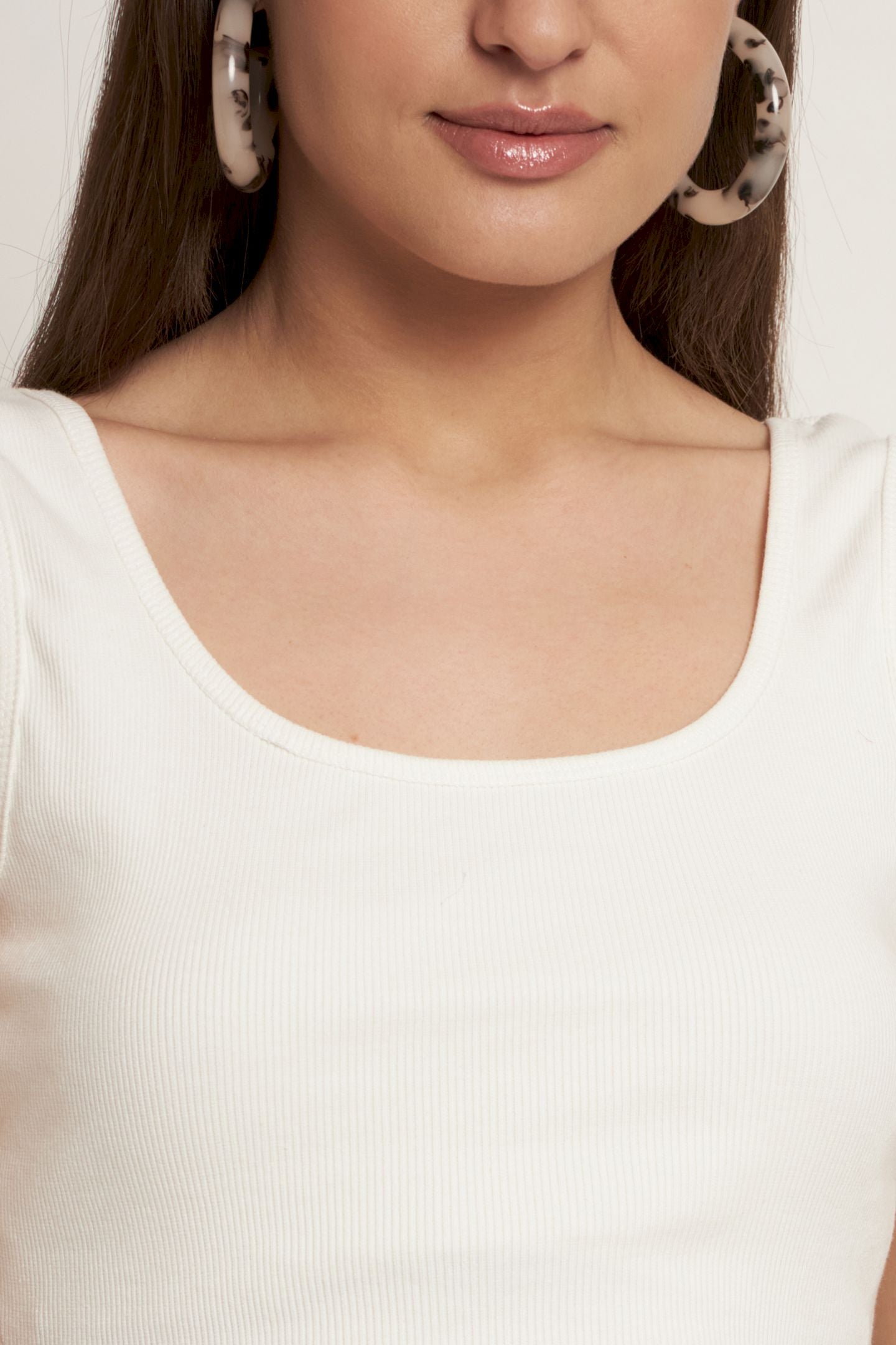 Women's Casual No Sleeve Solid White Top