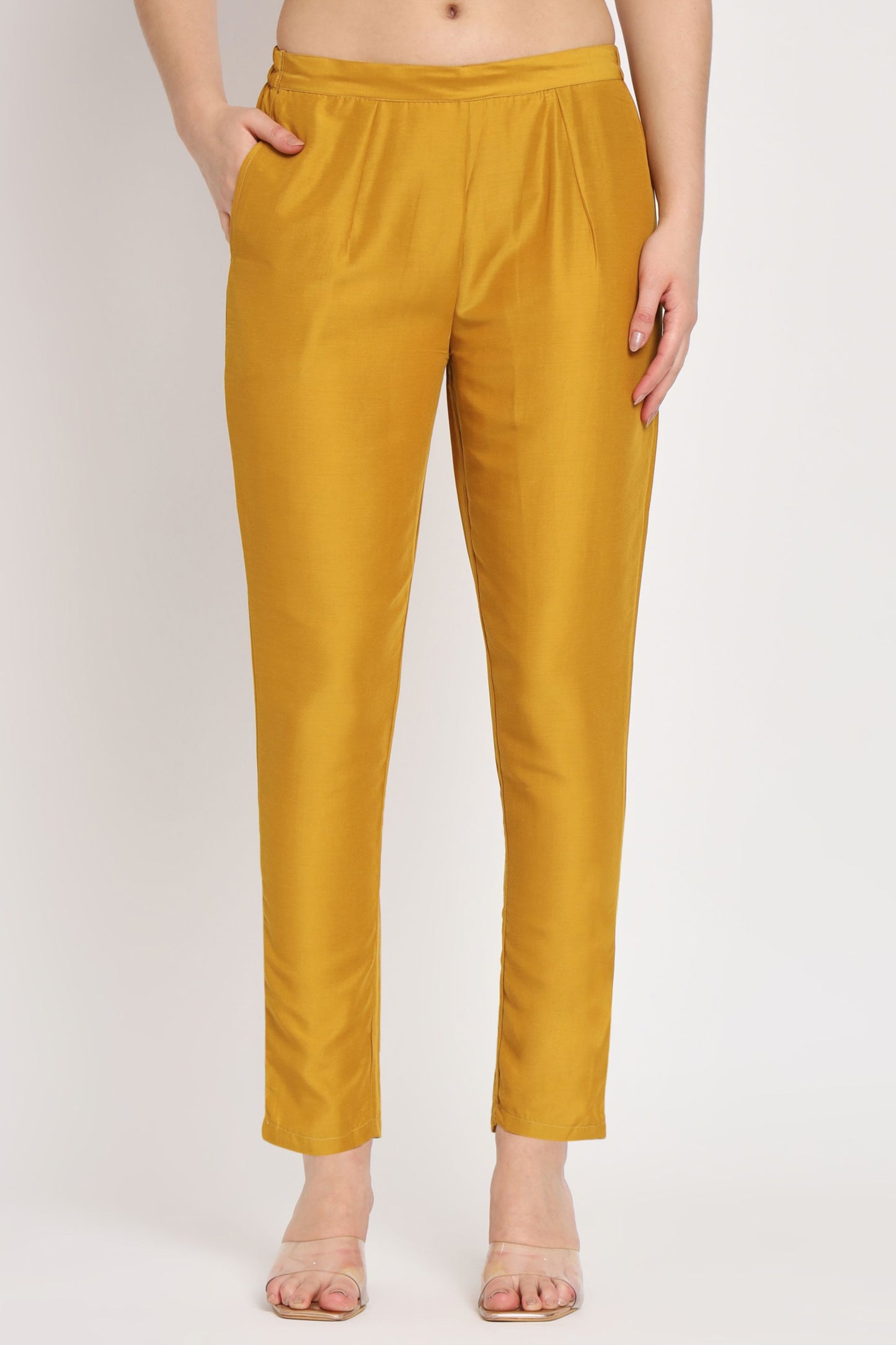 Women's  Embroidered Silk Blend Kurta Pyjama & Dupatta Set