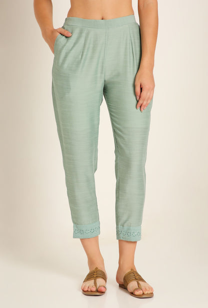 Women's Embroidered Silk Blend Kurta Pyjama & Dupatta Set