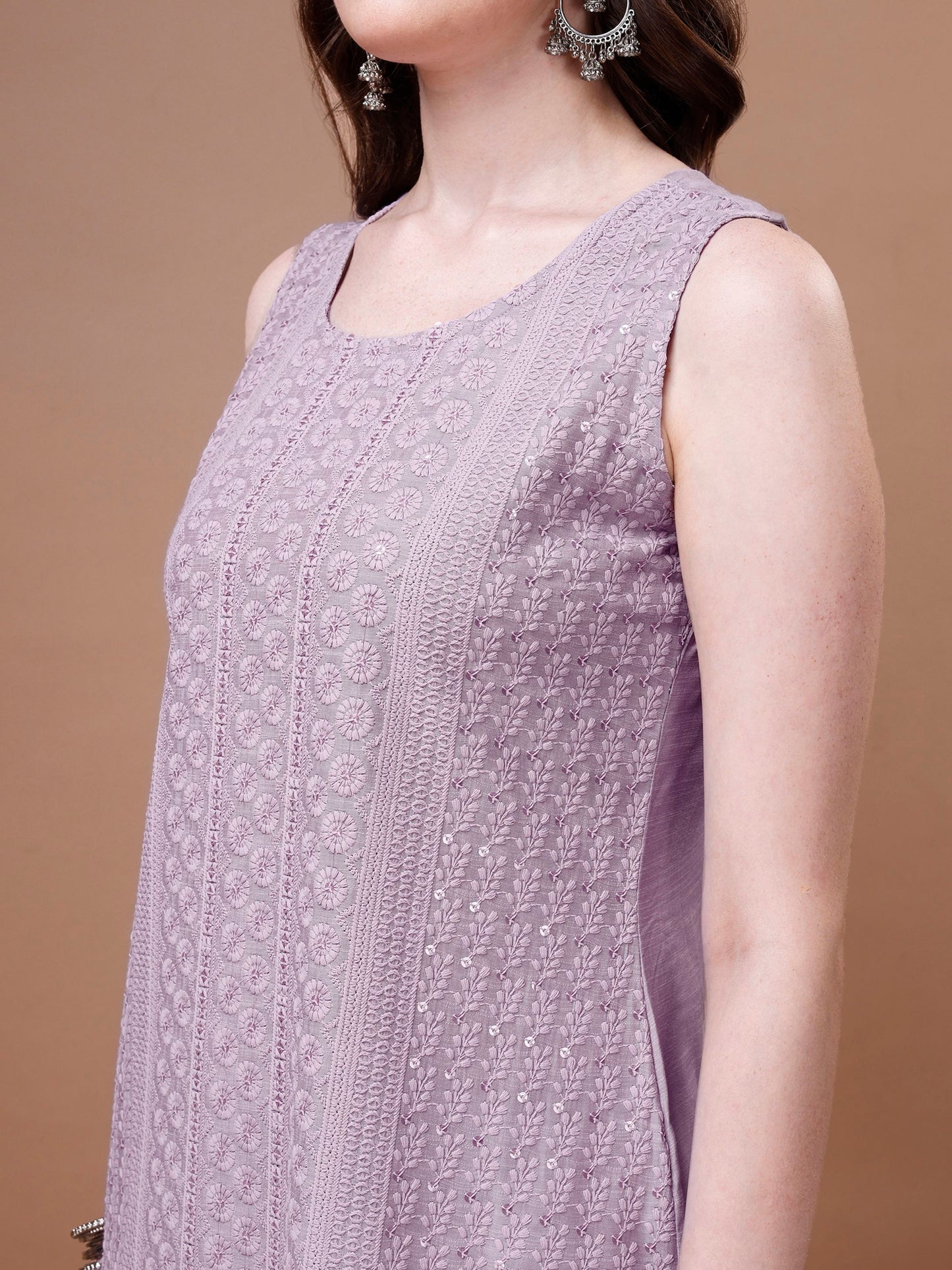 Women's Embroidered Silk Blend Kurta Pyjama & Dupatta Set