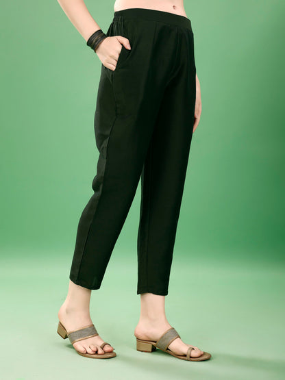 Women's  Embroidered Silk Blend Kurta Pyjama & Dupatta Set