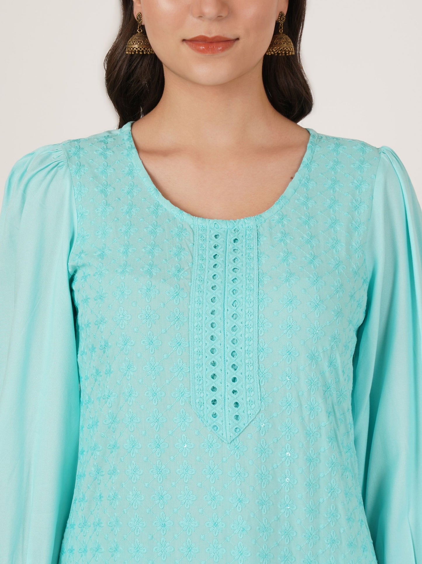 Women's Embroidered Rayon Kurta Pyjama & Dupatta Set