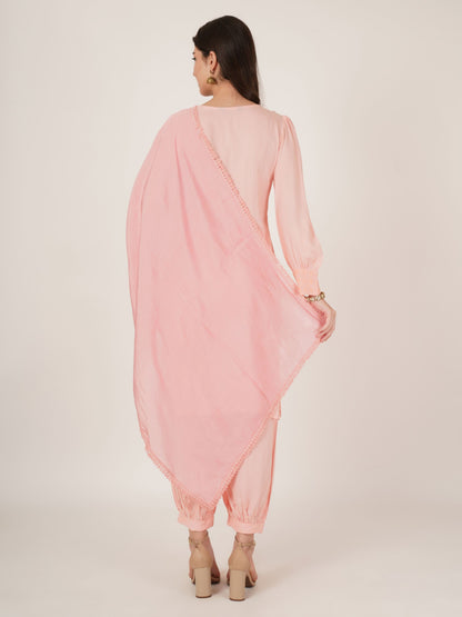 Women's Embroidered Rayon Kurta Pyjama & Dupatta Set