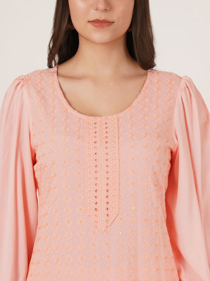 Women's Embroidered Rayon Kurta Pyjama & Dupatta Set