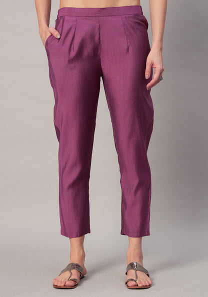 Women's Embroidered Silk Blend  Kurta Pyjama & Dupatta Set