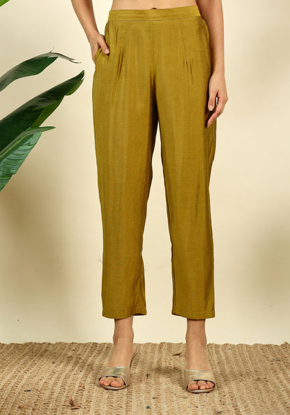 Women's Embroidered Silk Blend  Kurta Pyjama & Dupatta Set