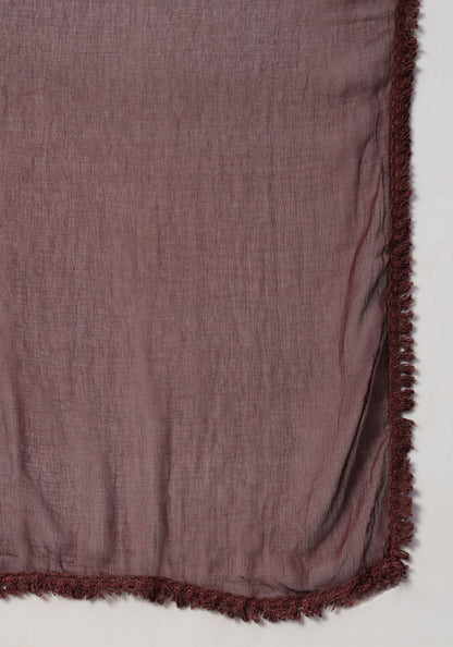 Women's  Embroidered Viscose  Kurta Dhoti Pant & Dupatta Set