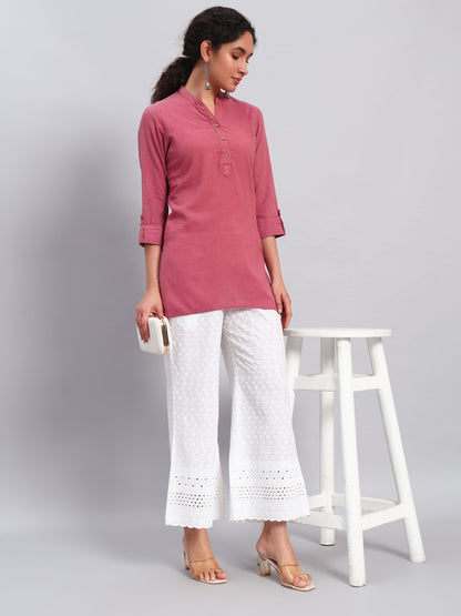 Women's Jalebi Borer Design Embroidered Chikankari Palazzo