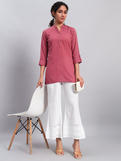 Women's Borer Design Embroidered Chikankari Palazzo