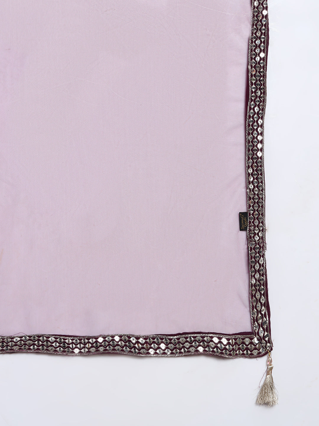 Women's Silver Embellished Georgette Kurta, Pyjama & Dupatta Set