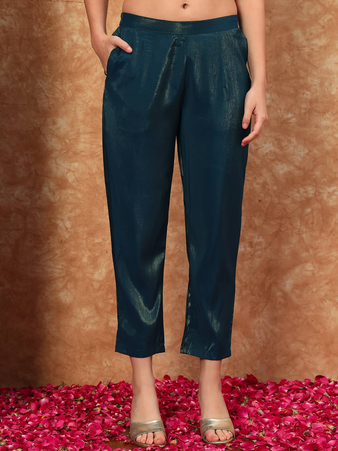 Women's Embroidered Silk Kurta, Pyjama & Dupatta Set