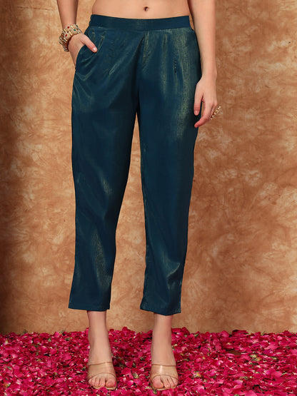 Women's Embroidered Silk  Kurta, Pyjama & Dupatta Set