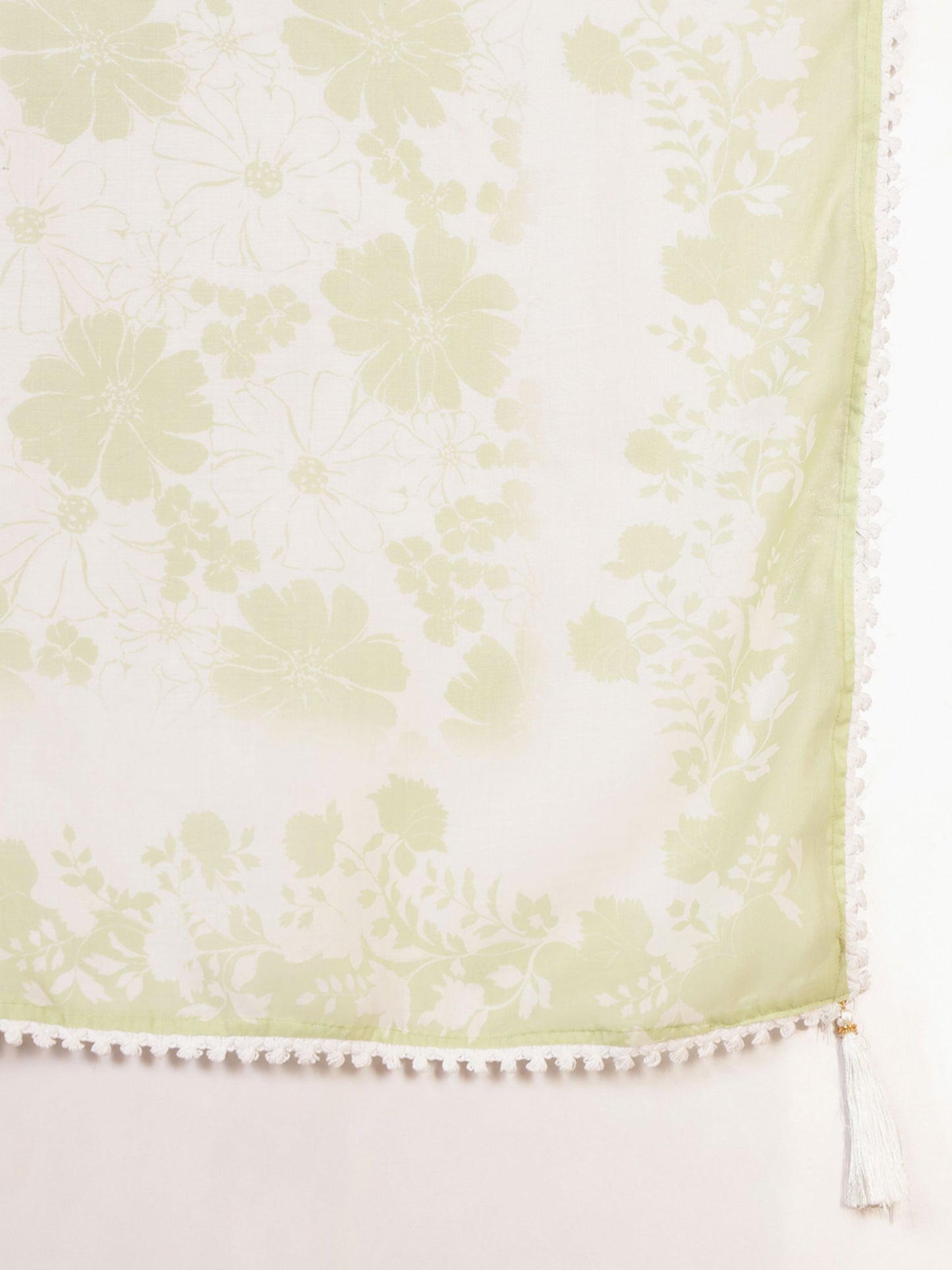 Pastel Green Embroidered Viscose Women's Kurta, Pyjama & Dupatta Set