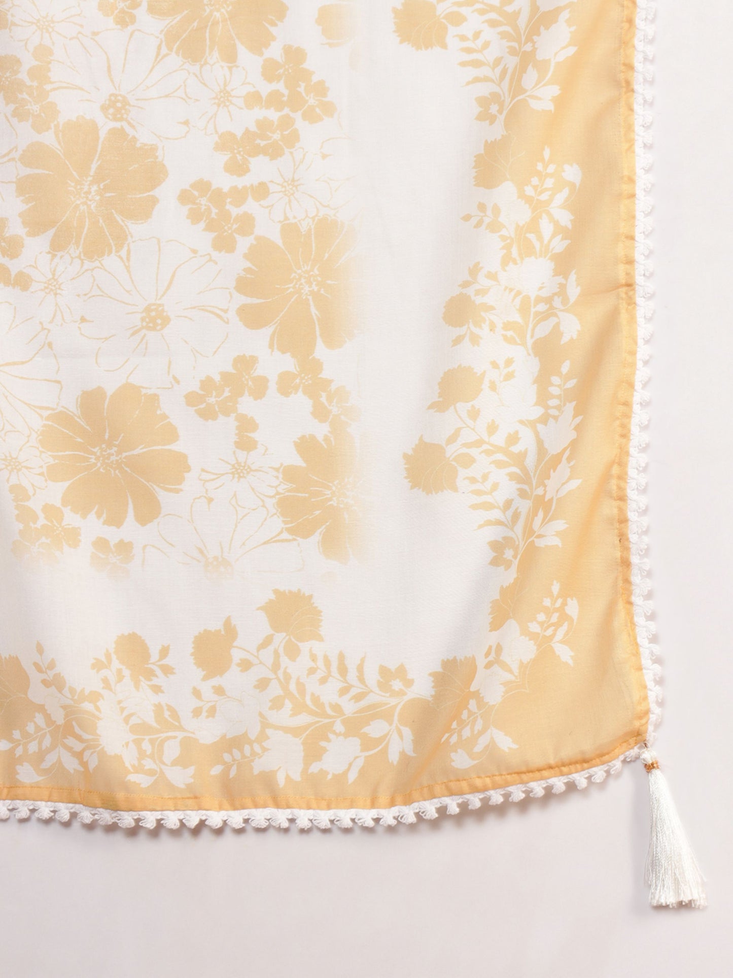 Daisy Yellow Embroidered Viscose Women's Kurta, Pyjama & Dupatta Set